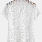 Floral Lace Cuban Shirt