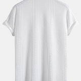 Geometric Jacquard Button Up Shirt