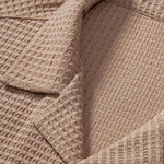 Short Sleeve Waffle Cuban Shirt & Straight Leg Linen Pants Set