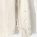 Long Sleeve Stand Collar Corduroy Shirt