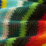 Colorful Striped Waffle Texture Cuban Shirt & Swim Shorts Set