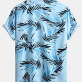 Leaf Print Button Up Shirt