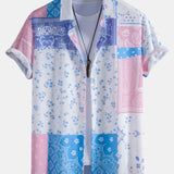 Paisley Floral Print Button Up Shirt