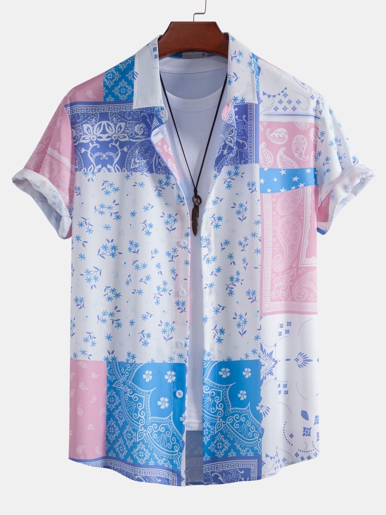 Paisley Floral Print Button Up Shirt