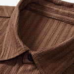 Stripe Jacquard Button Up Shirt