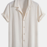Short Sleeve Waffle Cuban Shirt