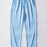 Muscle Fit Ribbed Stand Collar Shirt & Straight Leg Ribbed Pants Set
