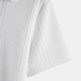 Geometric Jacquard Polo & Shorts Set