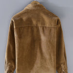 Fleece Lined Cotton Corduroy Button Up Shirt
