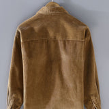 Fleece Lined Cotton Corduroy Button Up Shirt