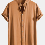 Viscose Stand Collar Shirt
