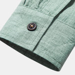 Long Sleeve Half Button Fly Henley Collar Shirt