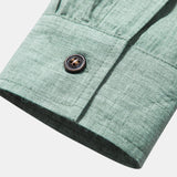Long Sleeve Half Button Fly Henley Collar Shirt