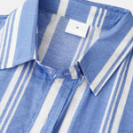 Stripe Print Shirt & Swim Shorts Set