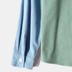 Long Sleeve Two Tone Corduroy Overshirt