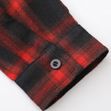 Long Sleeve Corduroy Plaid Panel Shirt