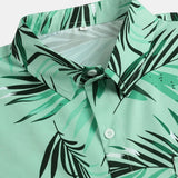 Leaf Print Button Up Shirt
