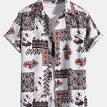 Paisley Patchwork Print Button Up Shirt