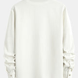 Long Sleeve Waffle Cuban Collar Shirt