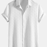 Stripe Jacquard Button Up Shirt