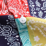 Color Block Paisley Print Shirt & Swim Shorts Set