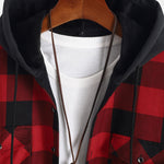 Flannel Fleece Lined Hooded Shirt