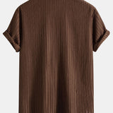 Stripe Jacquard Button Up Shirt