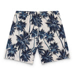 Palm Tree Print Shirt & Swim Shorts Set