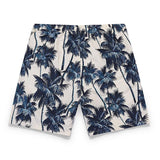 Palm Tree Print Shirt & Swim Shorts Set