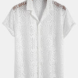 Floral Lace Cuban Shirt