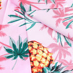 Pineapple Palm Tree Print Button Up Shirt