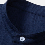 Stand Collar Textured Shirt