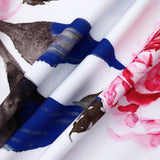 Red Rose Print Revere Shirt