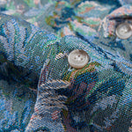 Painted Floral Jacquard Cuban Shirt & Shorts Set