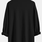 Long Sleeve Muscle Fit Ribbed Stand Collar Shirt