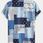 Paisley Patchwork Print Button Up Shirt