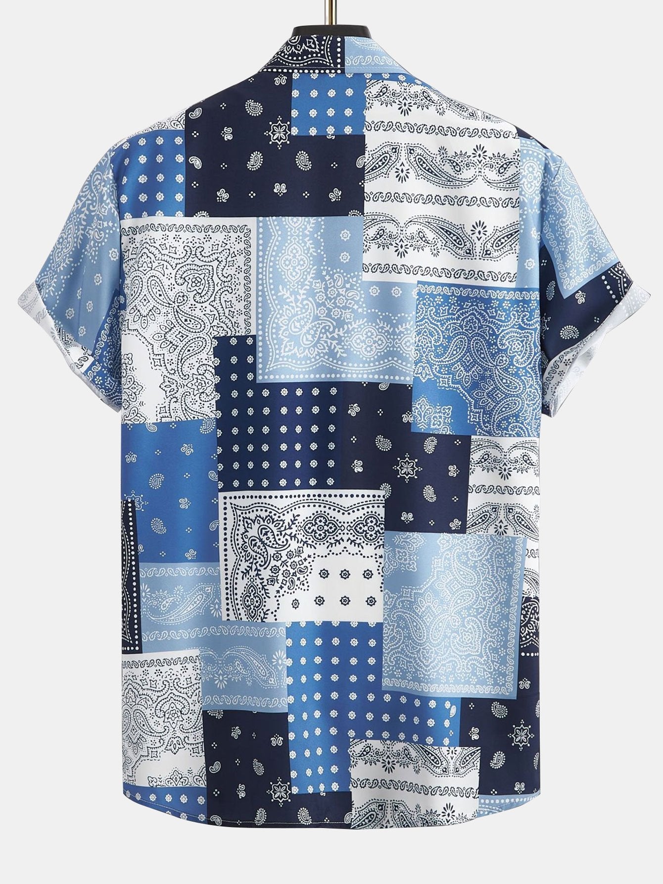 Paisley Patchwork Print Button Up Shirt
