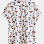 Mushroom Print Button Up Shirt