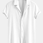 Muscle Fit Ribbed Deep Cuban Shirt & Drawstring Ribbed Shorts Set