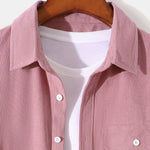 Long Sleeve Flap Pocket Corduroy Shirt