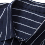 Cotton Blend Striped Shirt & Linen Cotton Blend 11" Shorts Set