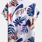 Colorful Leaf Print Button Up Shirt