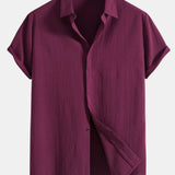 Crinkled Concealed Fly Shirt