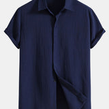 Crinkled Concealed Fly Shirt