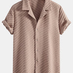Houndstooth Jacquard Cuban Shirt
