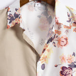 Floral Patchwork Print Shirt & Swim Shorts Set