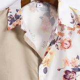 Floral Patchwork Print Shirt & Swim Shorts Set