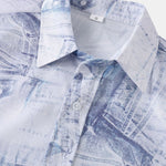 Denim Print Button Up Shirt