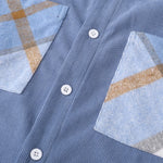 Plaid Corduroy Patchwork Shirt