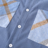 Plaid Corduroy Patchwork Shirt